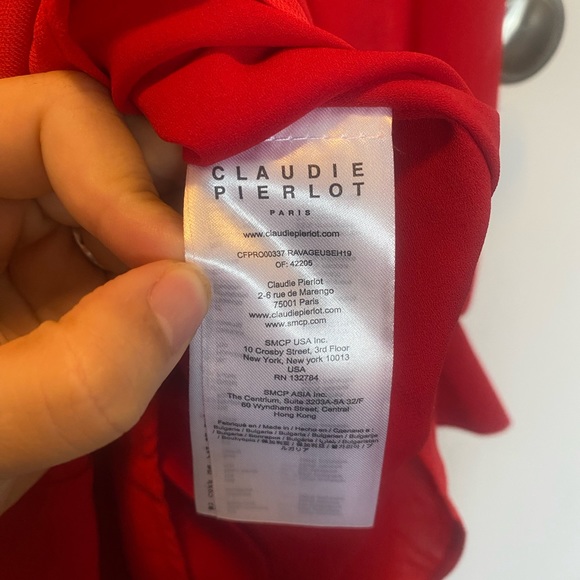 Claudie Pierlot Paris Red Dress Size 36 - Picture 4 of 6